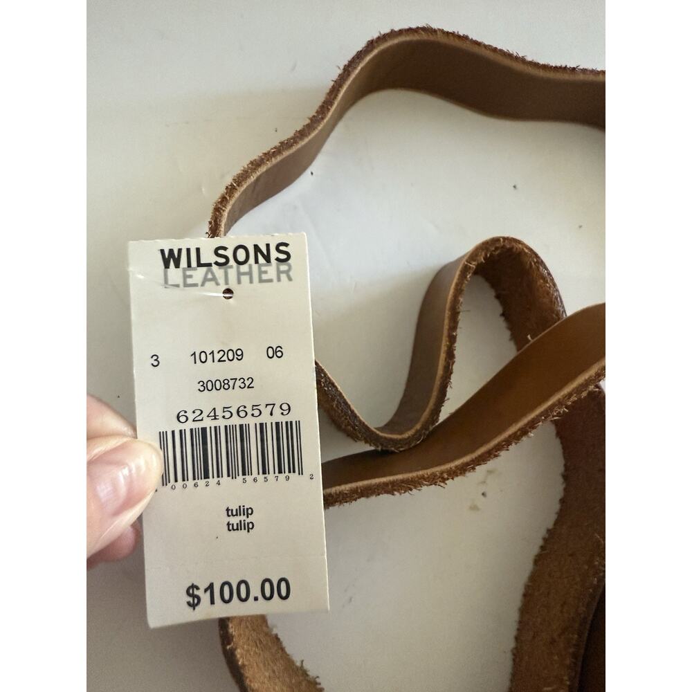 $100 NWT Vintage Wilsons Leather Floral Crossbody Shoulder Bag Brown Western - Picture 3 of 12